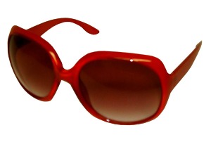 Sunglasses Model 226 Plastic Frame Cherry Red Light Red Lense