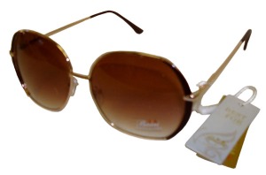 Sunglasses Model 7933 Metal Frame Brown with Light Brown Lens