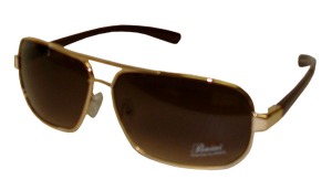 Sunglasses Model 876 Metal Frame Gold-Brown with D. Brown Lens