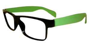 Sunglasses Model 9320 Plastic Frame Lens-Free Black-Green Gloss