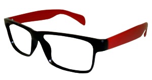 Sunglasses Model 9320 Plastic Frame Lens-Free Black-Red Gloss