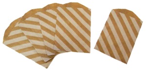 Favor Bitty Bags 24pcs White Stripes