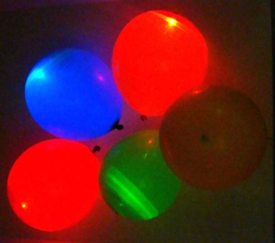 5 Assorted Balloons Glowing Balloons - Just Artifacts
